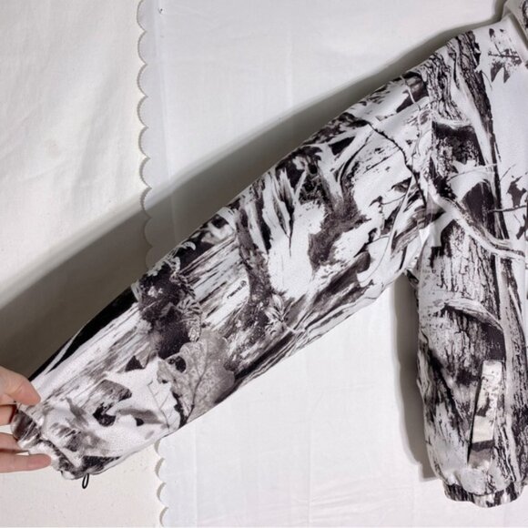 Great Outdoorsman White Brown Winter Woodlands Camo Hunting Jacket L - Picture 12 of 16